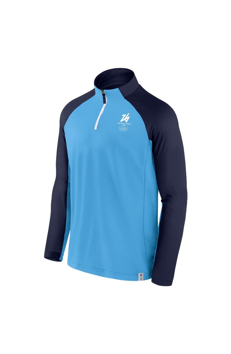 FANATICS Men's Fanatics Blue Milano Cortina 2026 Winter Olympics Raglan Quarter-Zip Jacket, Alternate, color, Blue