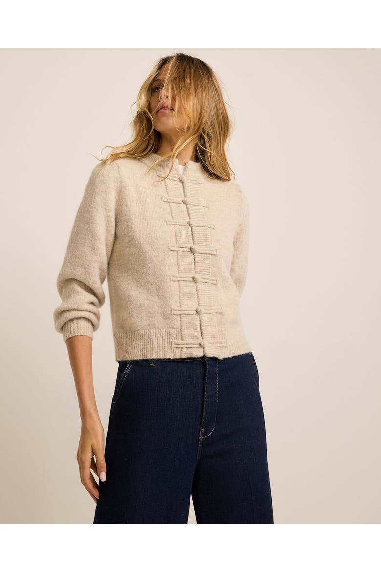 Wool Blend Military Cardigan, Alternate, color, Neutral