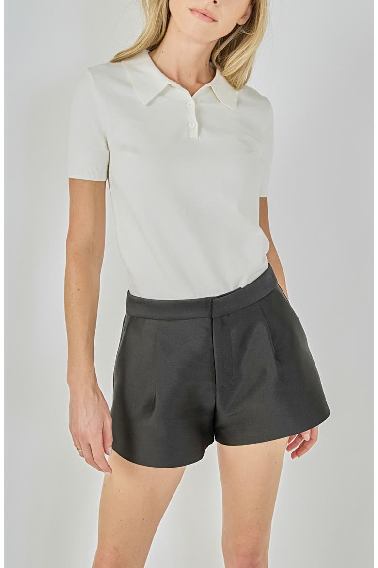 Wide Leg Shorts, Alternate, color, BLACK