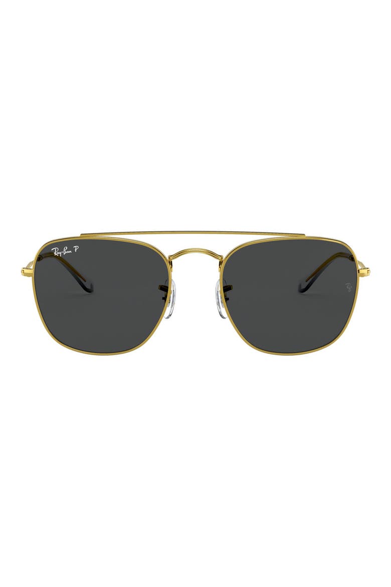 51mm Polarized Square Sunglasses, Main, color, LEGEND GOLD/ BLACK