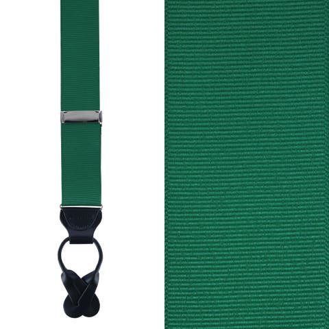 Phoenix 38mm Grosgrain Non Stretch Ribbon Button End Suspenders (Braces)