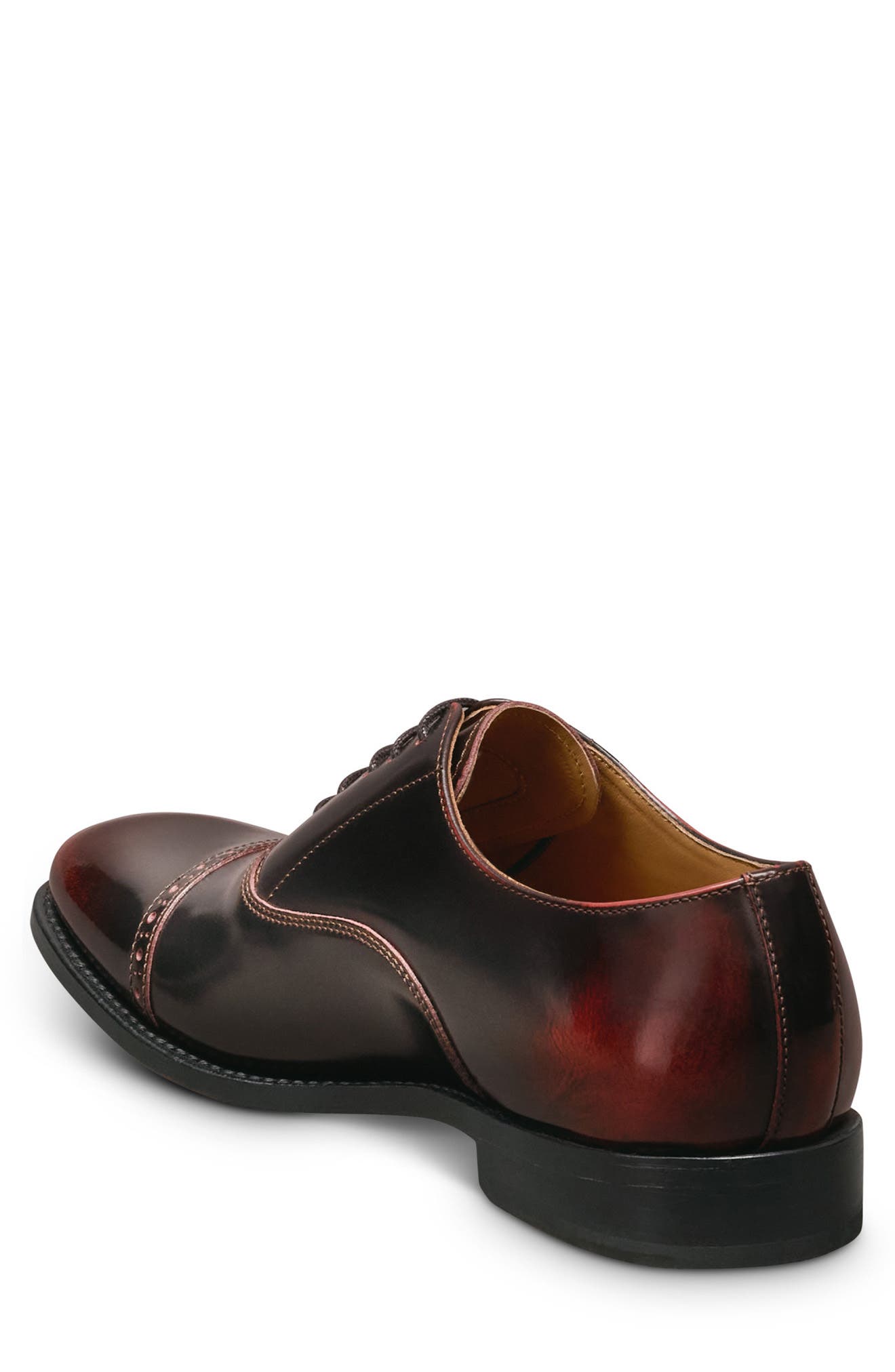 Allen Edmonds Brady Cap Toe Oxford, Alternate, color, Burgundy