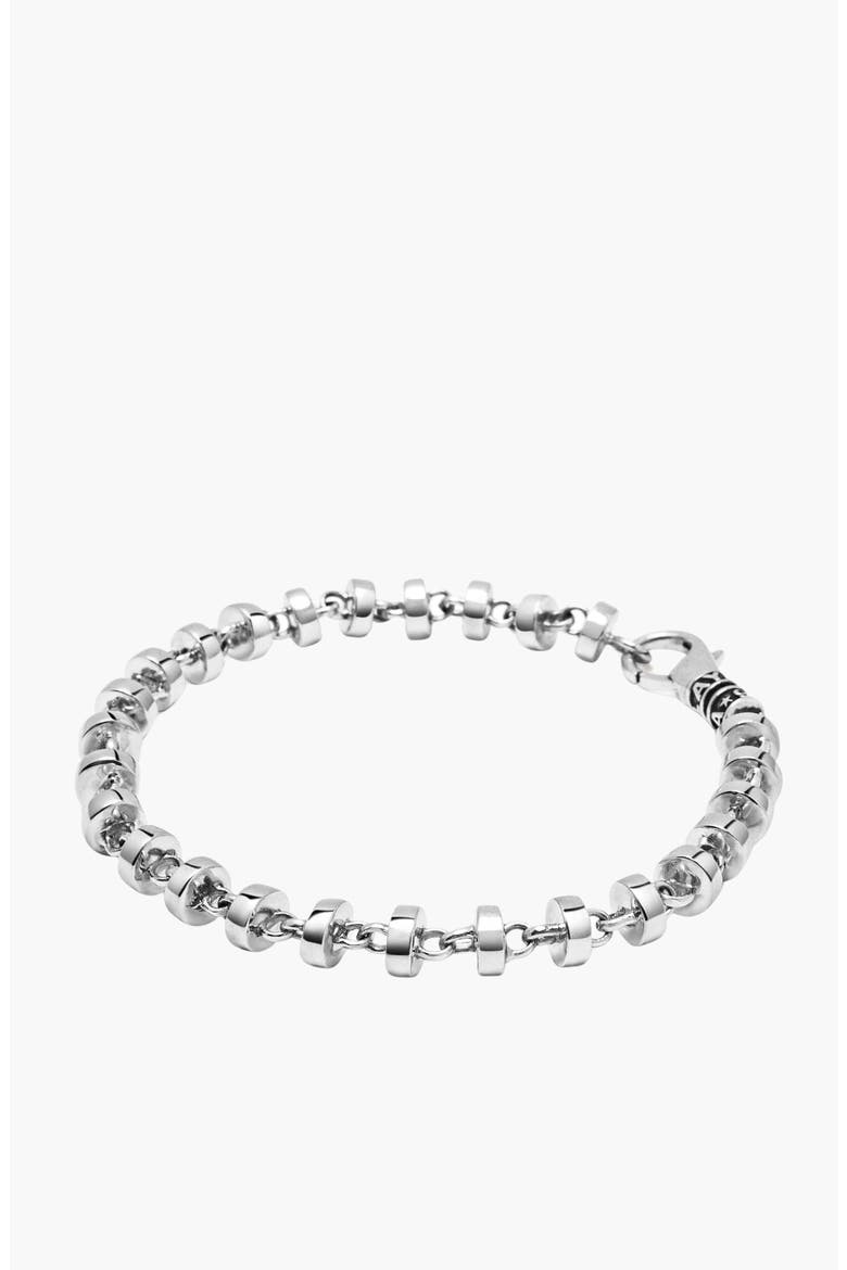 Round Link Bracelet, Main, color, Silver