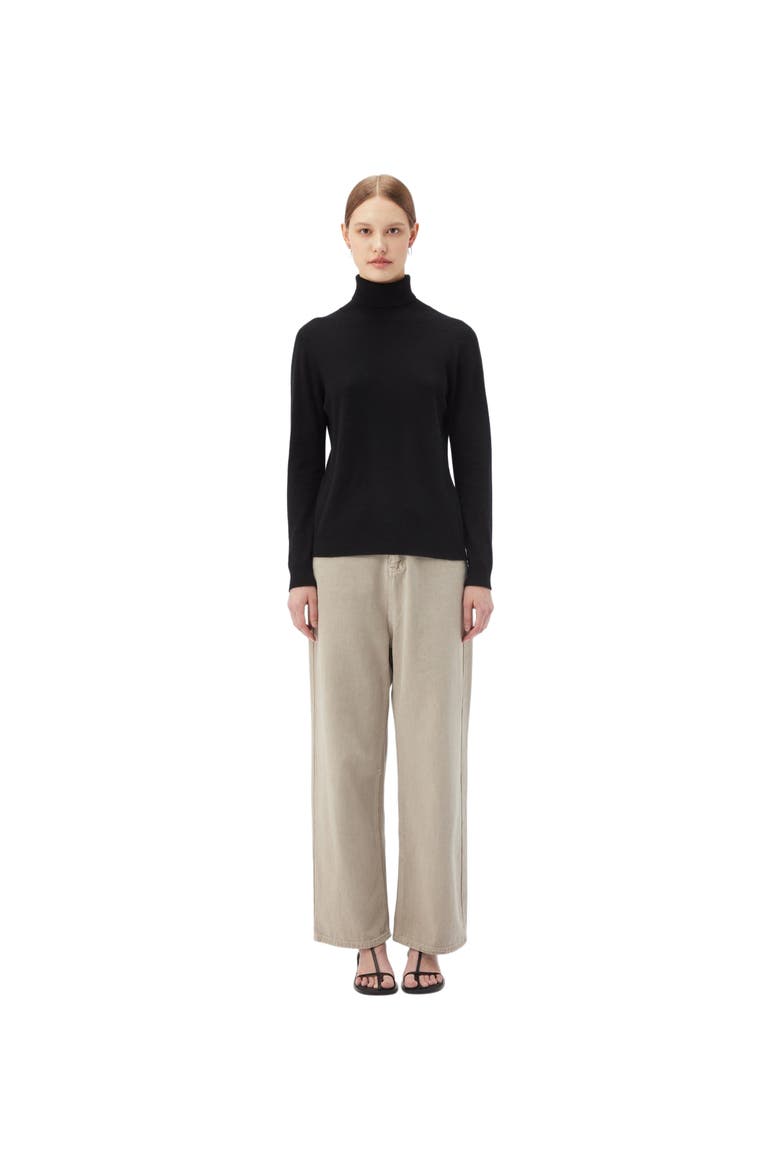 Essential Cashmere Turtleneck Sweater, Alternate, color, black