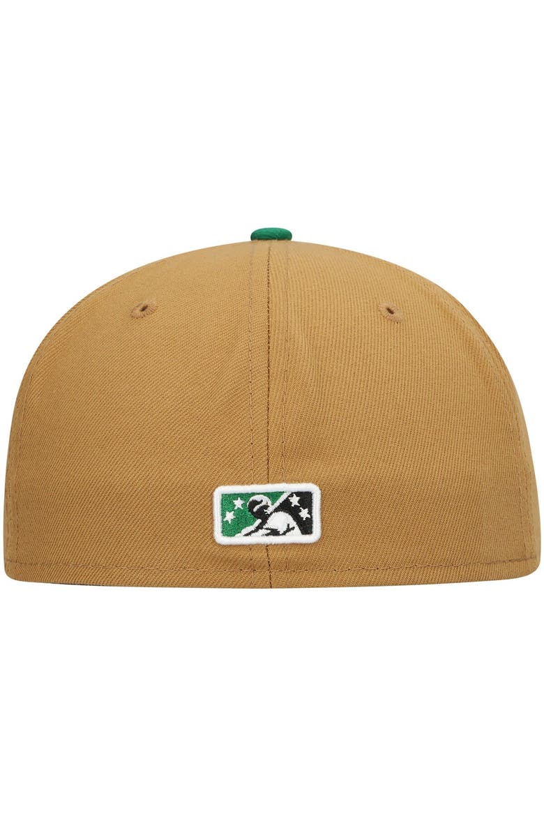 Men's New Era Natural Down East Wood Ducks Authentic Collection Team Alternate 59FIFTY Fitted Hat, Alternate, color, Natural