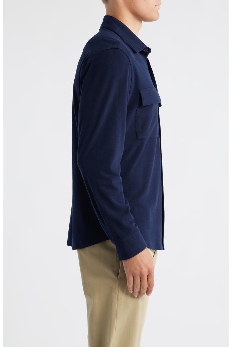 Scuba Knit Overshirt, Alternate, color, MIDNIGHT
