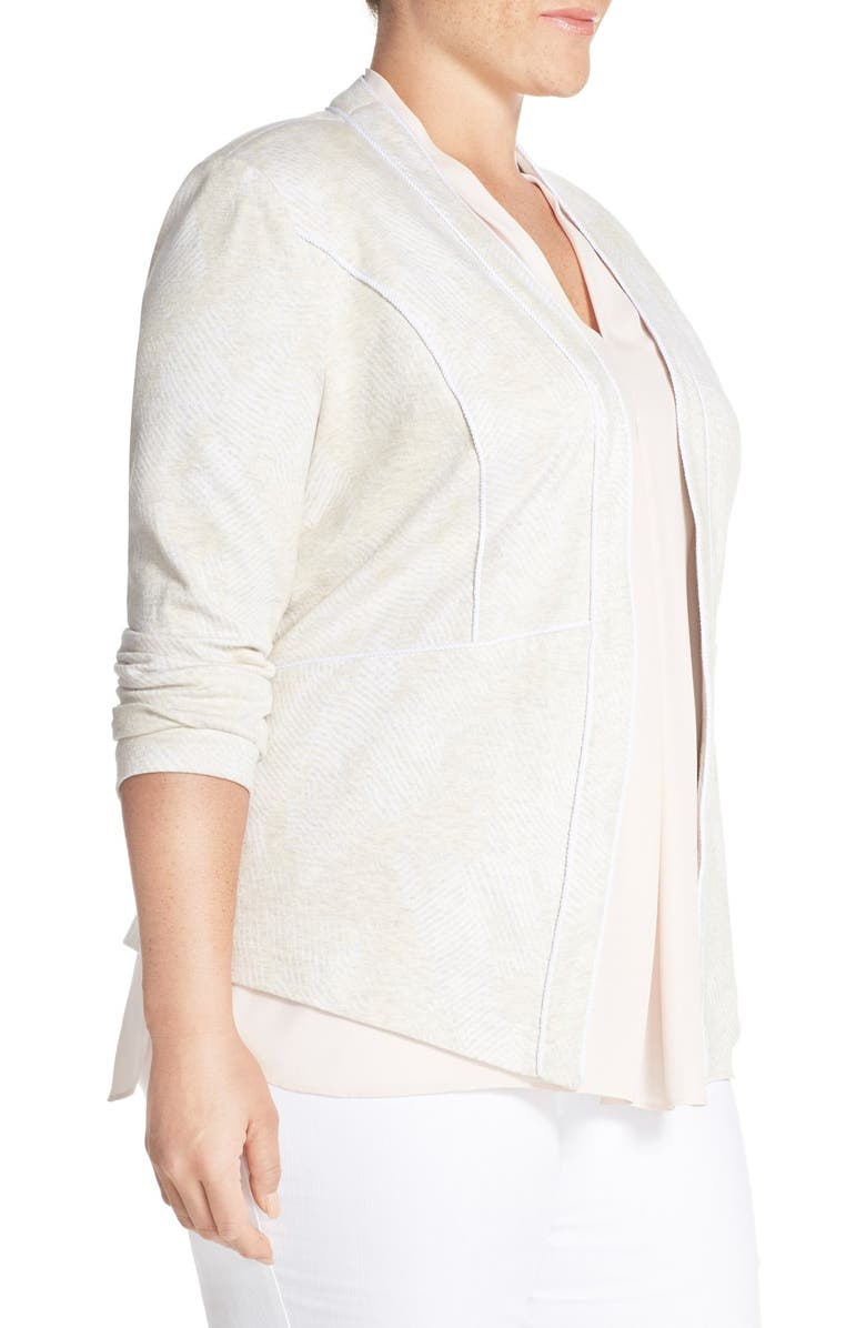 Tart 'Hilary' Open Front Blazer, Alternate, color, H. Oatmeal/ White Worn Stripe