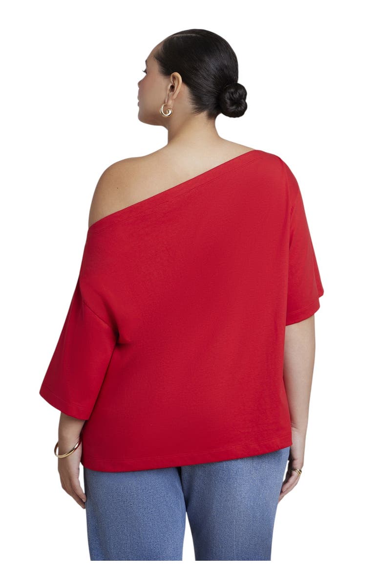 Slouchy Tee (plus), Alternate, color, BARBADOS CHERRY