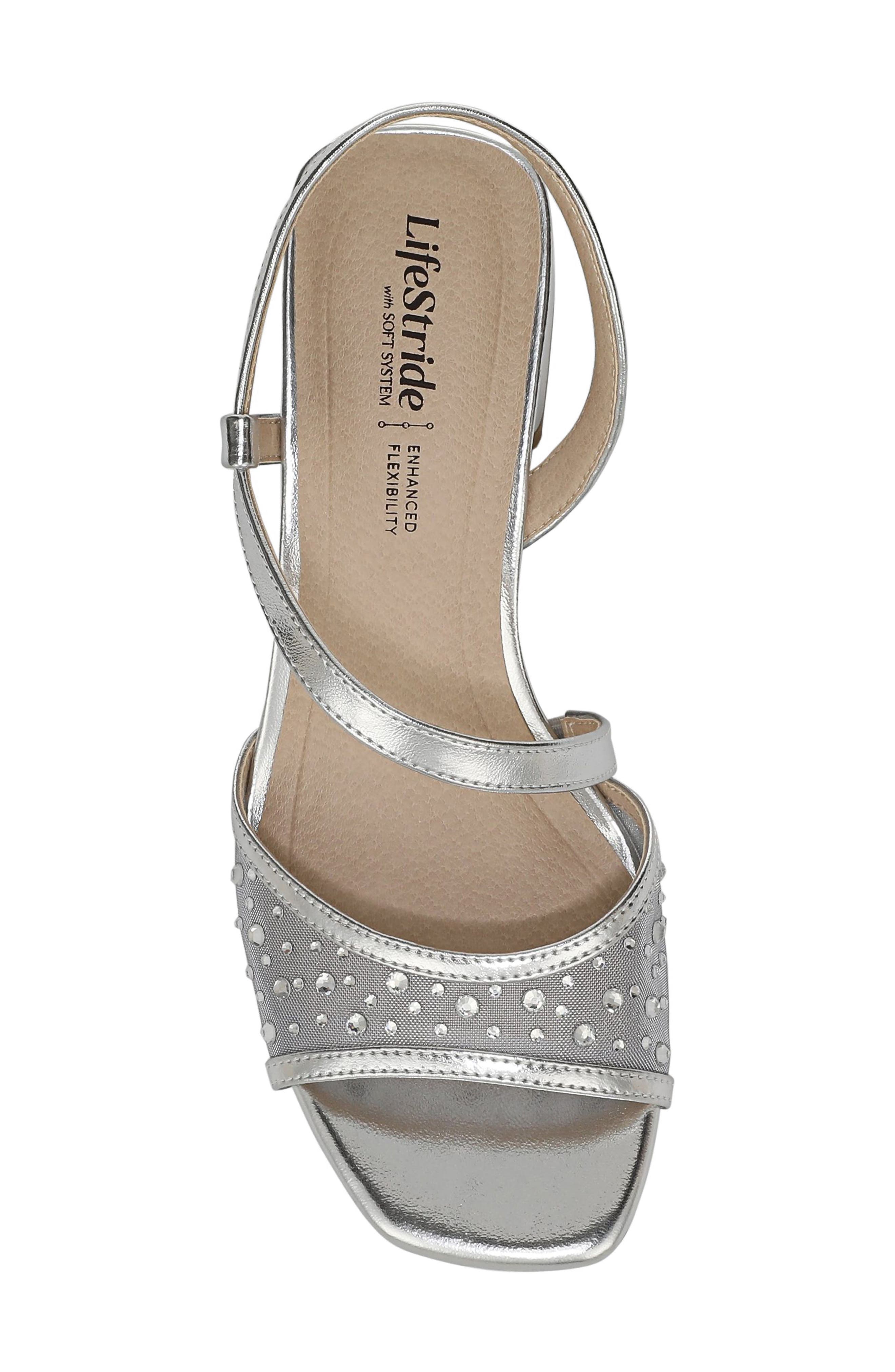 LifeStride Cheyenne Slingback Sandal, Alternate, color, Silver