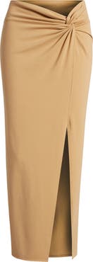 Open Edit Twist Front Maxi Skirt