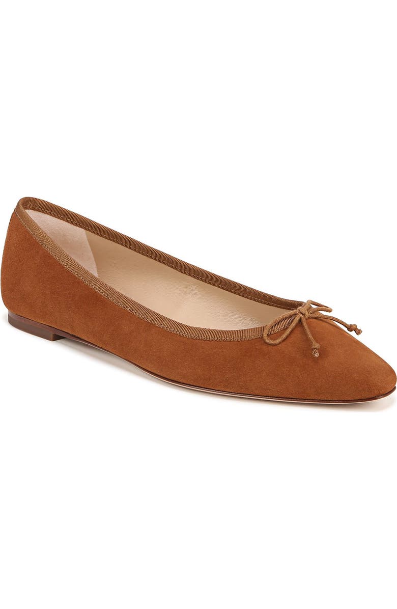 Veronica Beard Catherine Ballet Flat, Main, color, Caramel