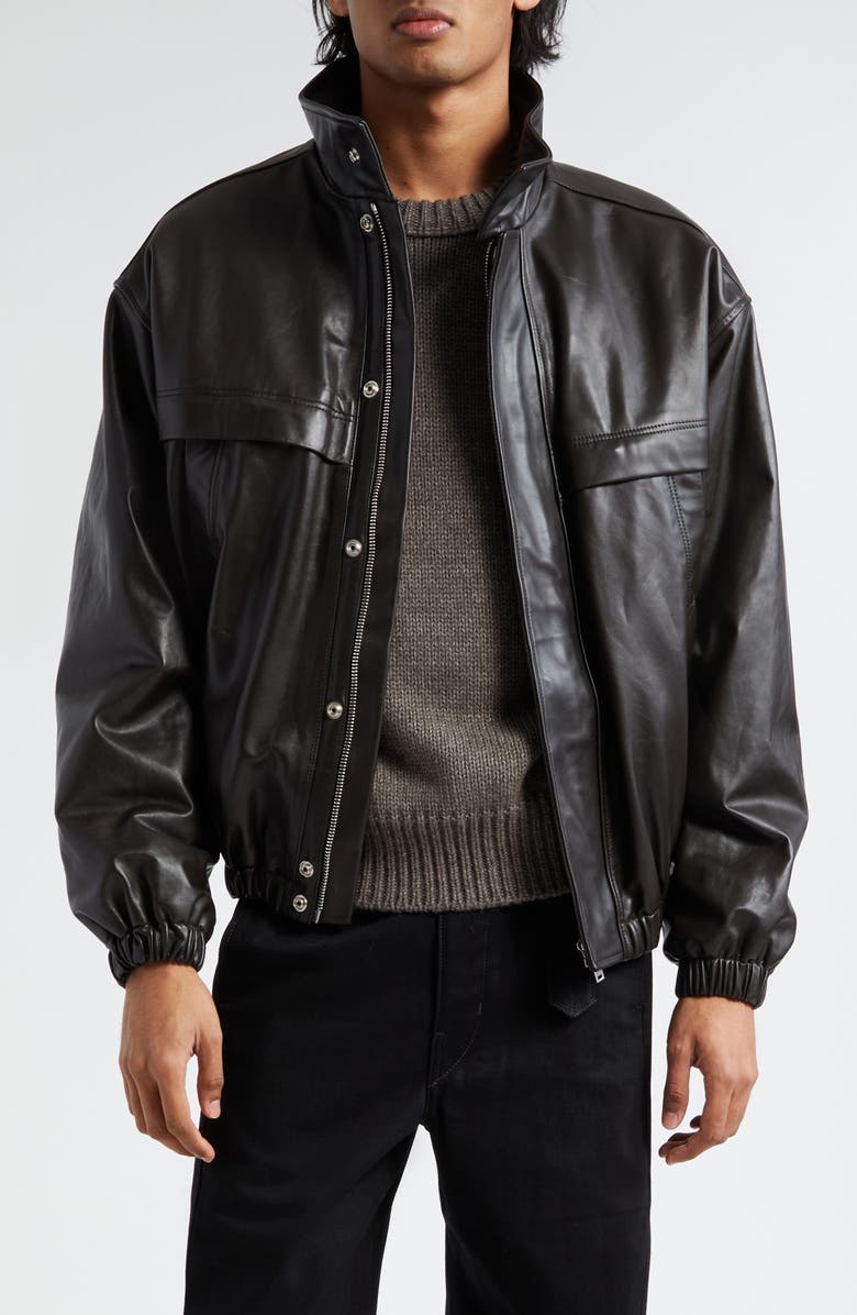 Lemaire Boxy Leather Jacket, Main, color,