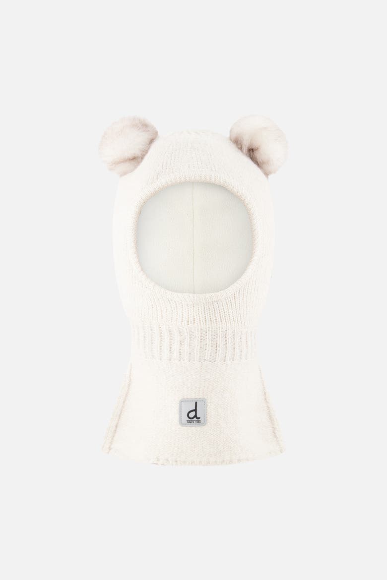 Knit Bear Ears Fleece Lined Balaclava, Main, color, Off-White