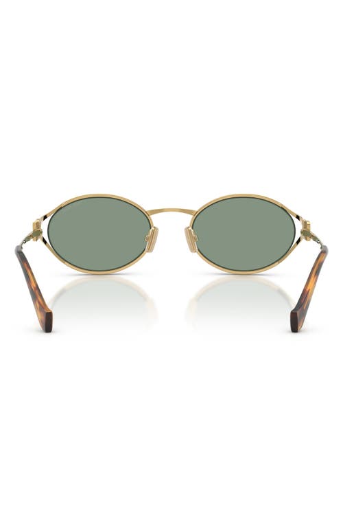 Miu Miu 54mm Oval Sunglasses In Green