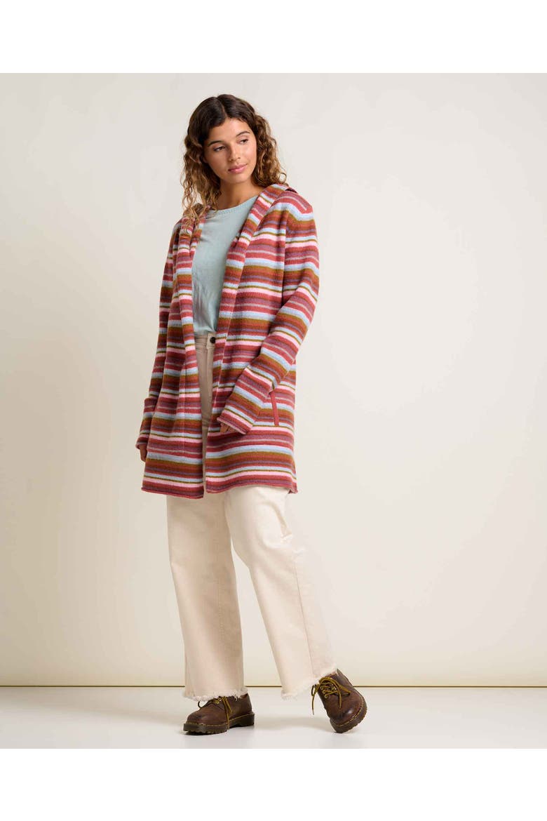 Merino Heartfelt Hoodie, Main, color, Dusty Cedar Stripe