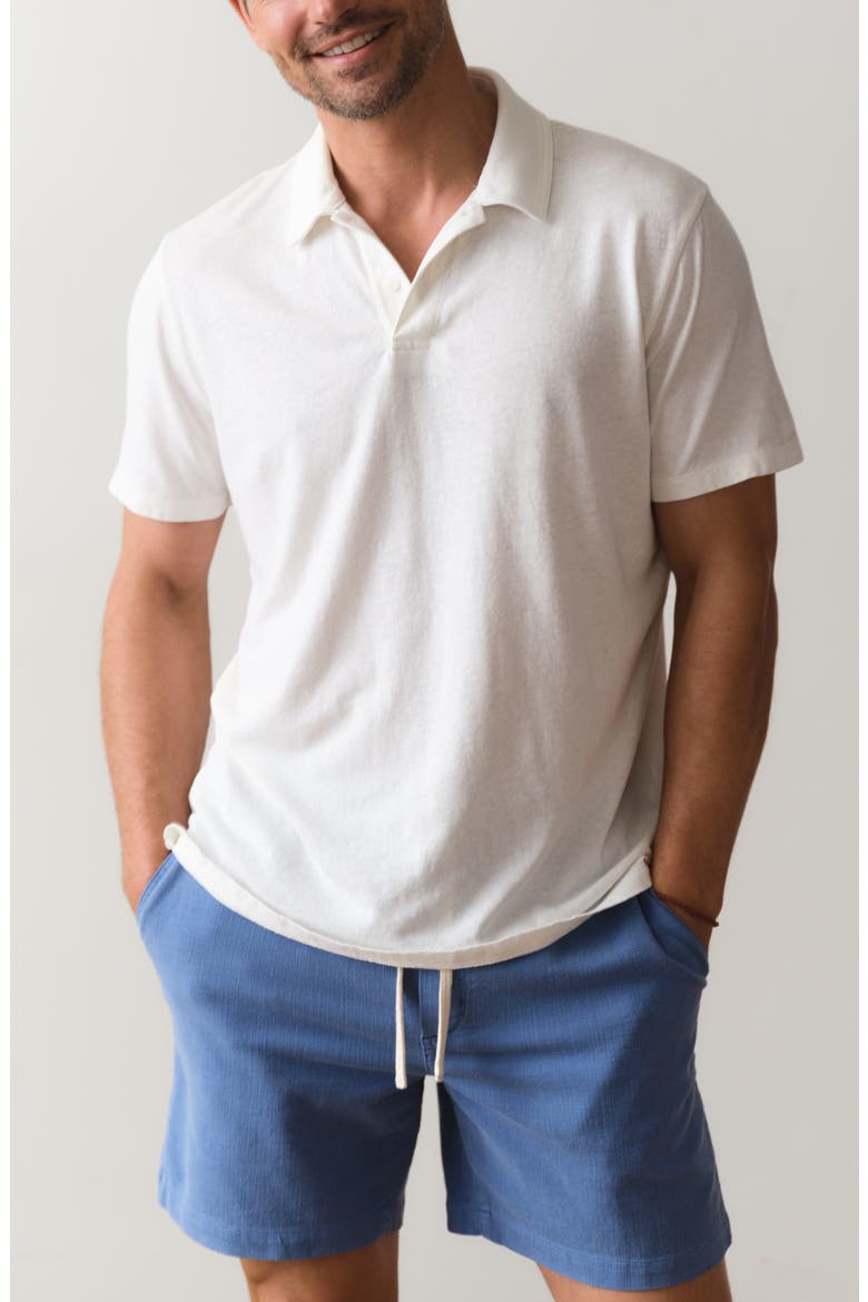 Hemp & Cotton Resort Polo, Main, color, WHITE