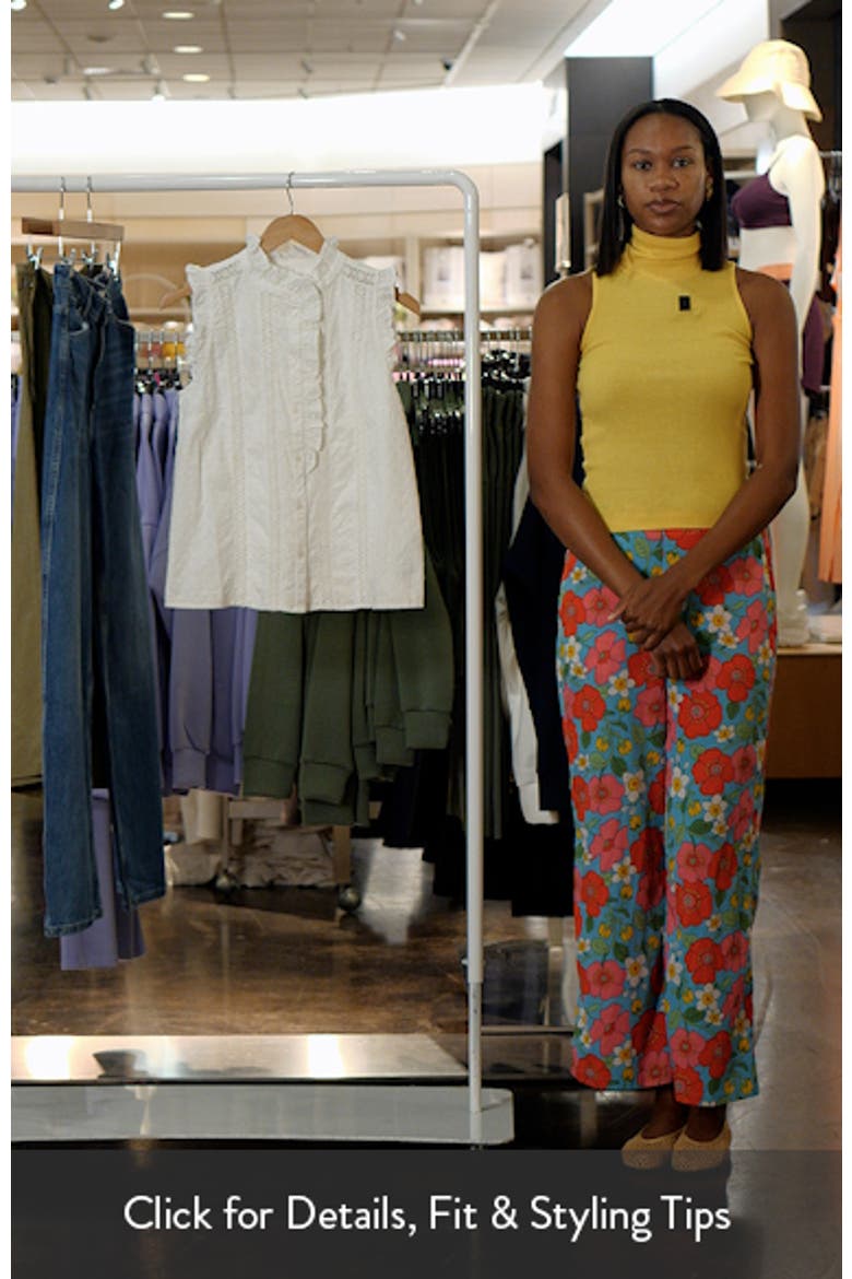 Isabel Sleeveless Cotton Broderie Top video