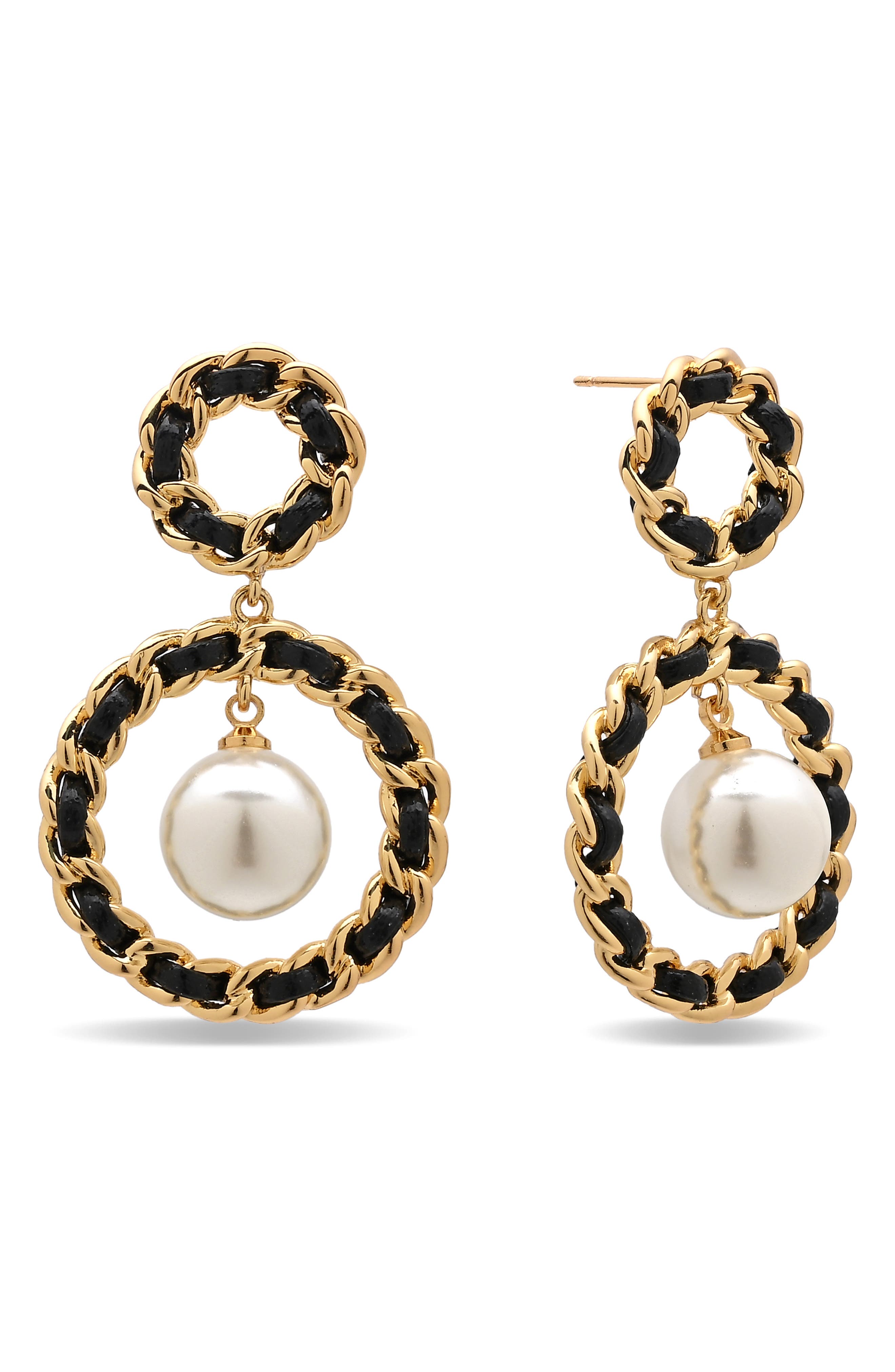 EYE CANDY LOS ANGELES Liana Faux Pearl Drop Earrings