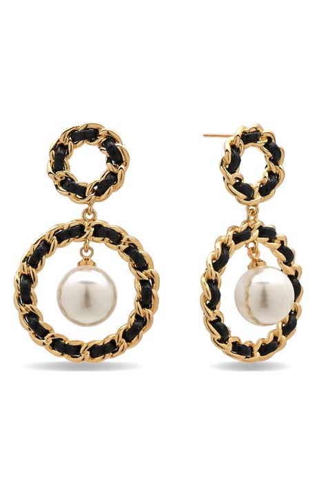 EYE CANDY LOS ANGELES Liana Faux Pearl Drop Earrings