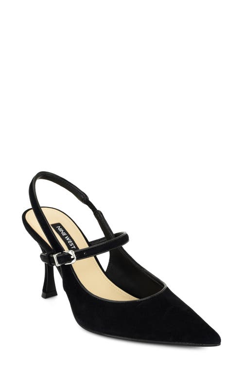 Nine West Amelap Pointed Toe Slingback Pump In Black