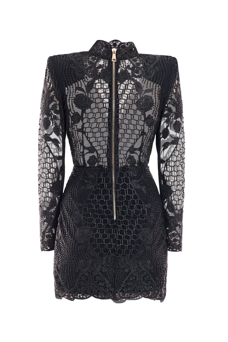 Echo Mini Dress, Alternate, color, BLACK