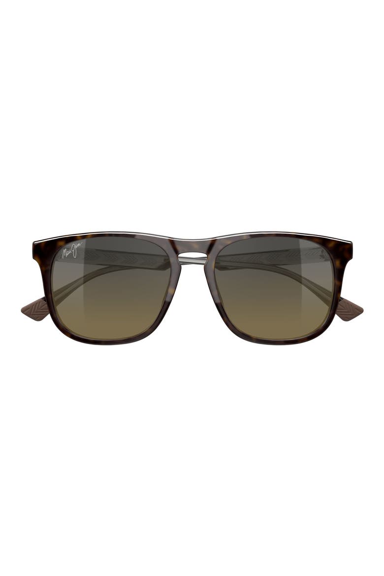 Kupaa 55mm Polarized Keyhole Sunglasses, Main, color, BROWN