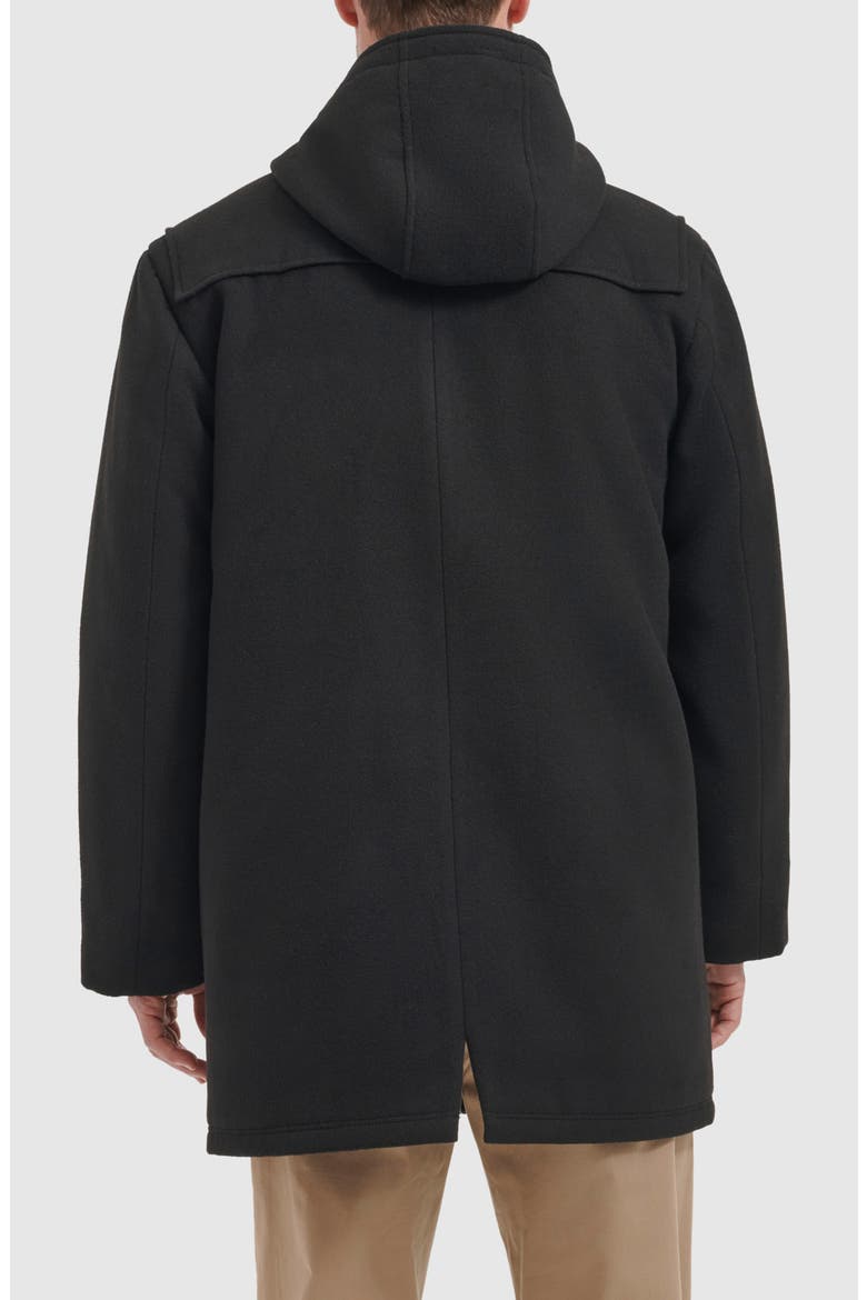 Hooded Toggle Coat, Alternate, color, BLACK