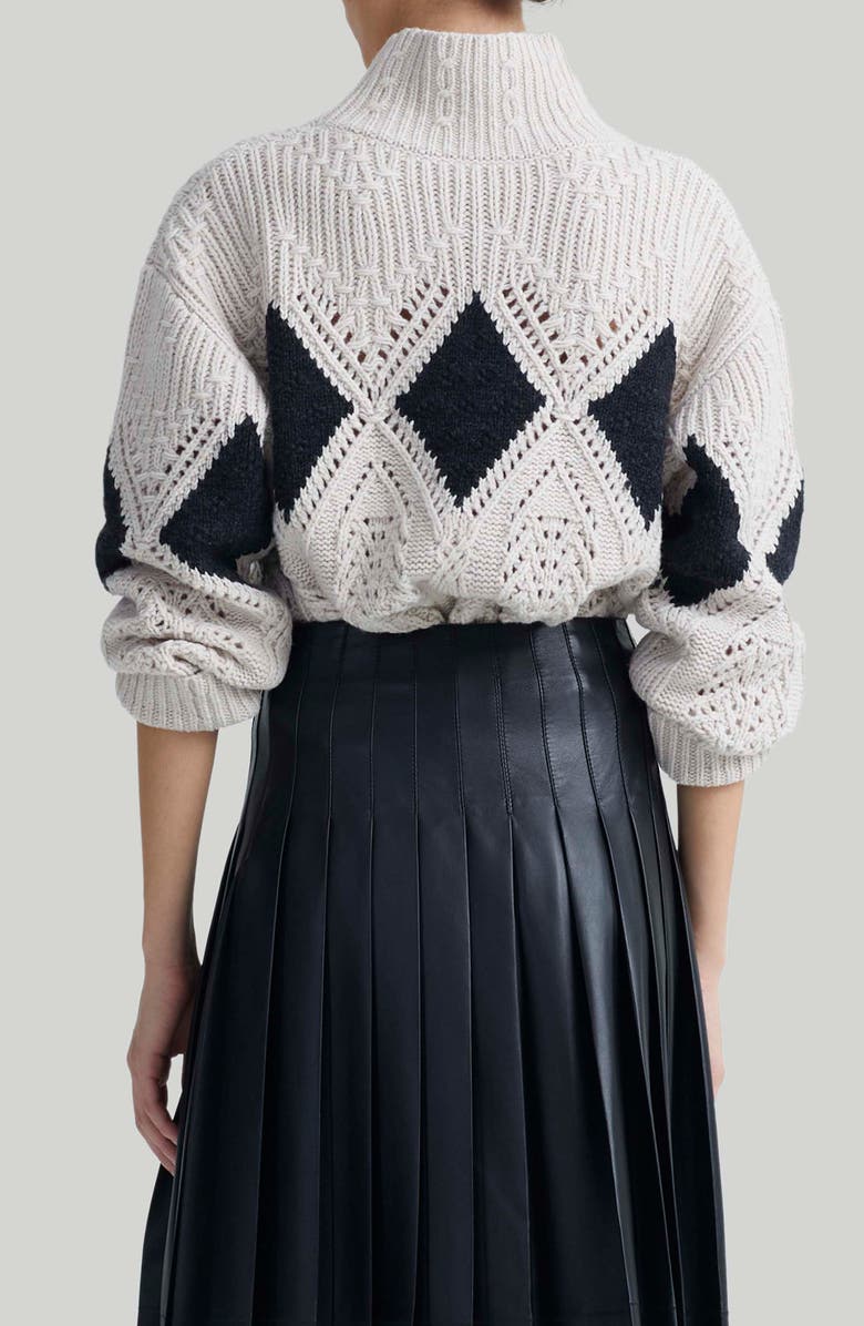 Altuzarra Grady Diamond Lambswool Pointelle Sweater, Alternate, color,