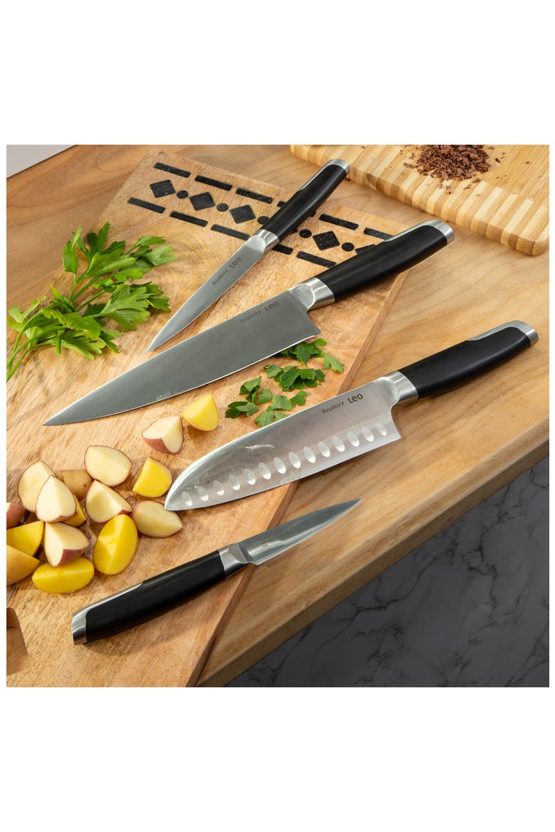 4-Piece Stainless Steel Cutlery Set, Alternate, color, BLACK