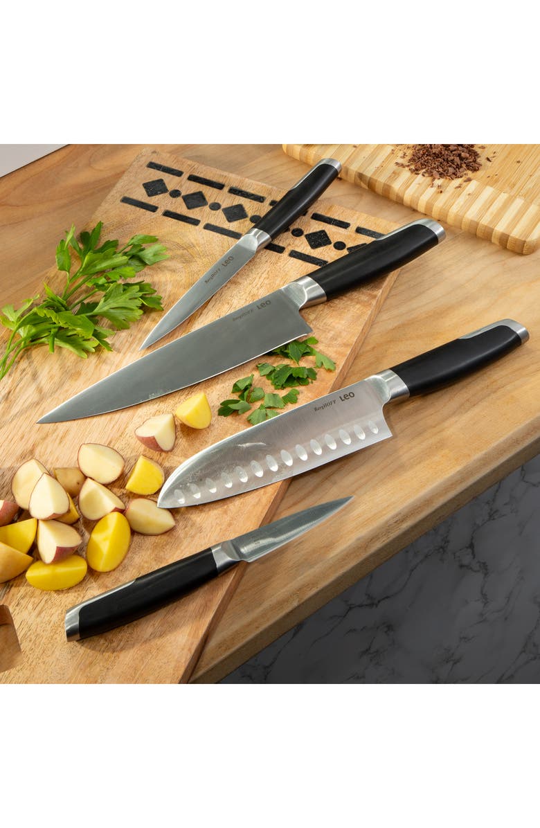 BergHOFF 4-Piece Stainless Steel Cutlery Set, Alternate, color, Black