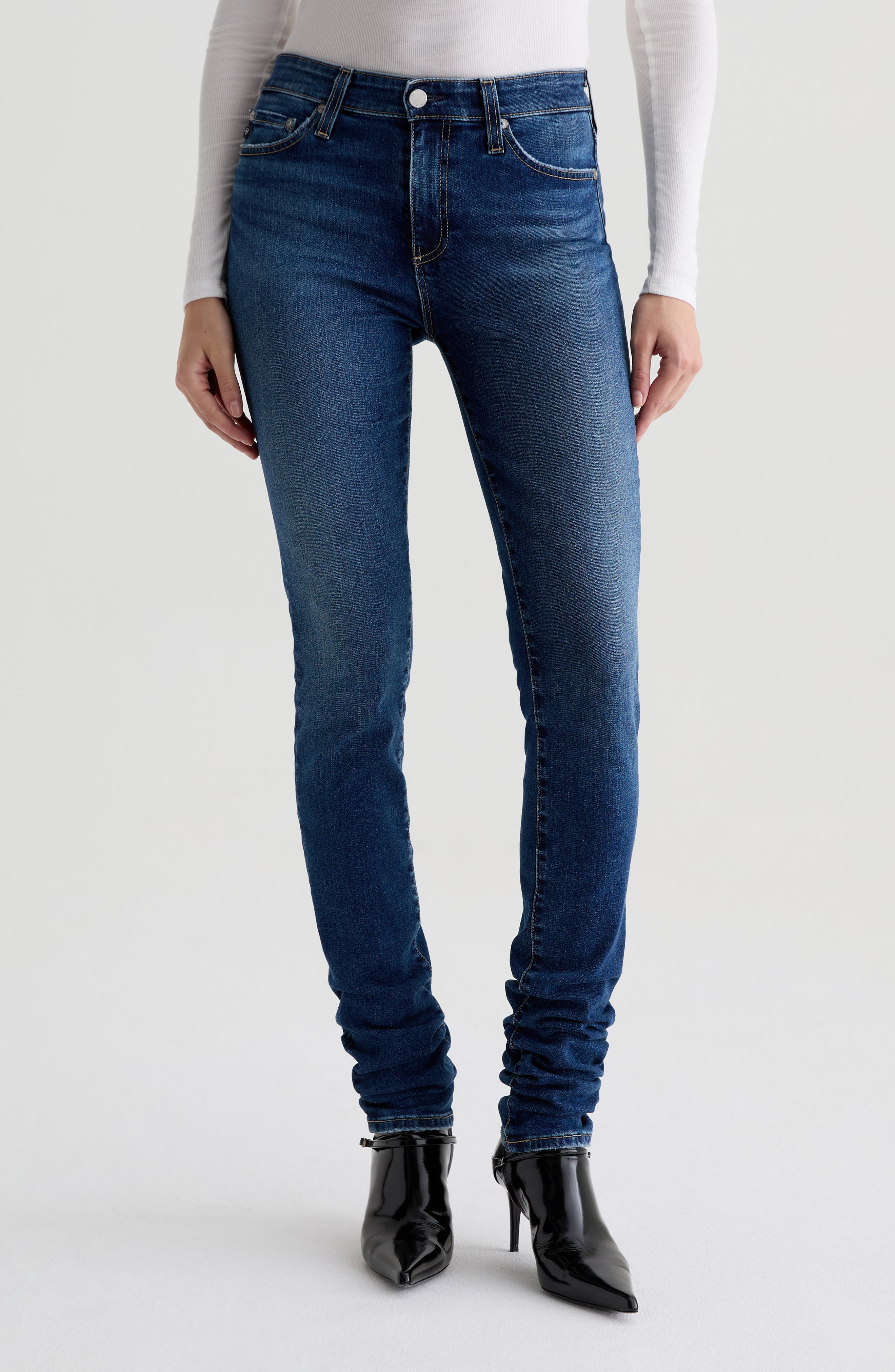 Viola Mid Rise Stacked Skinny Jeans
