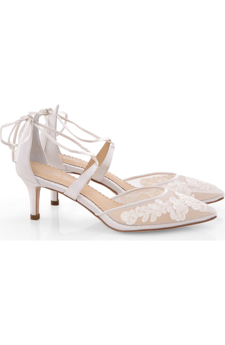 Bella Belle Embroidered Lace Pointed Toe Pump, Main, color,