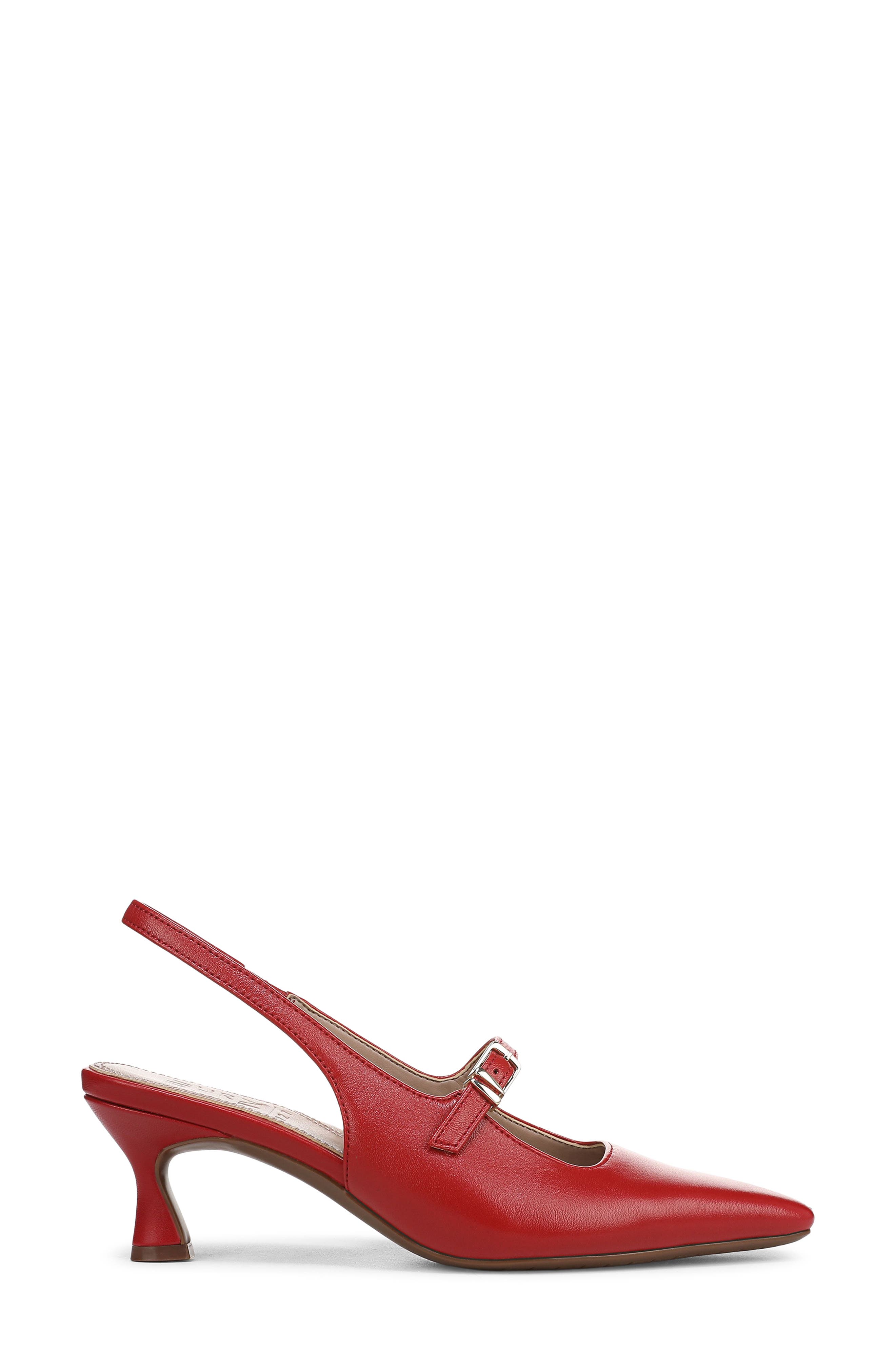 Naturalizer Gemini Slingback Mary Jane Kitten Heel Pump, Alternate, color, Red