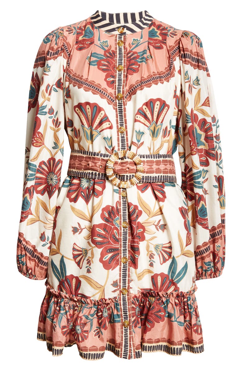 FARM Rio Riad Long Sleeve Shirtdress, Alternate, color, 