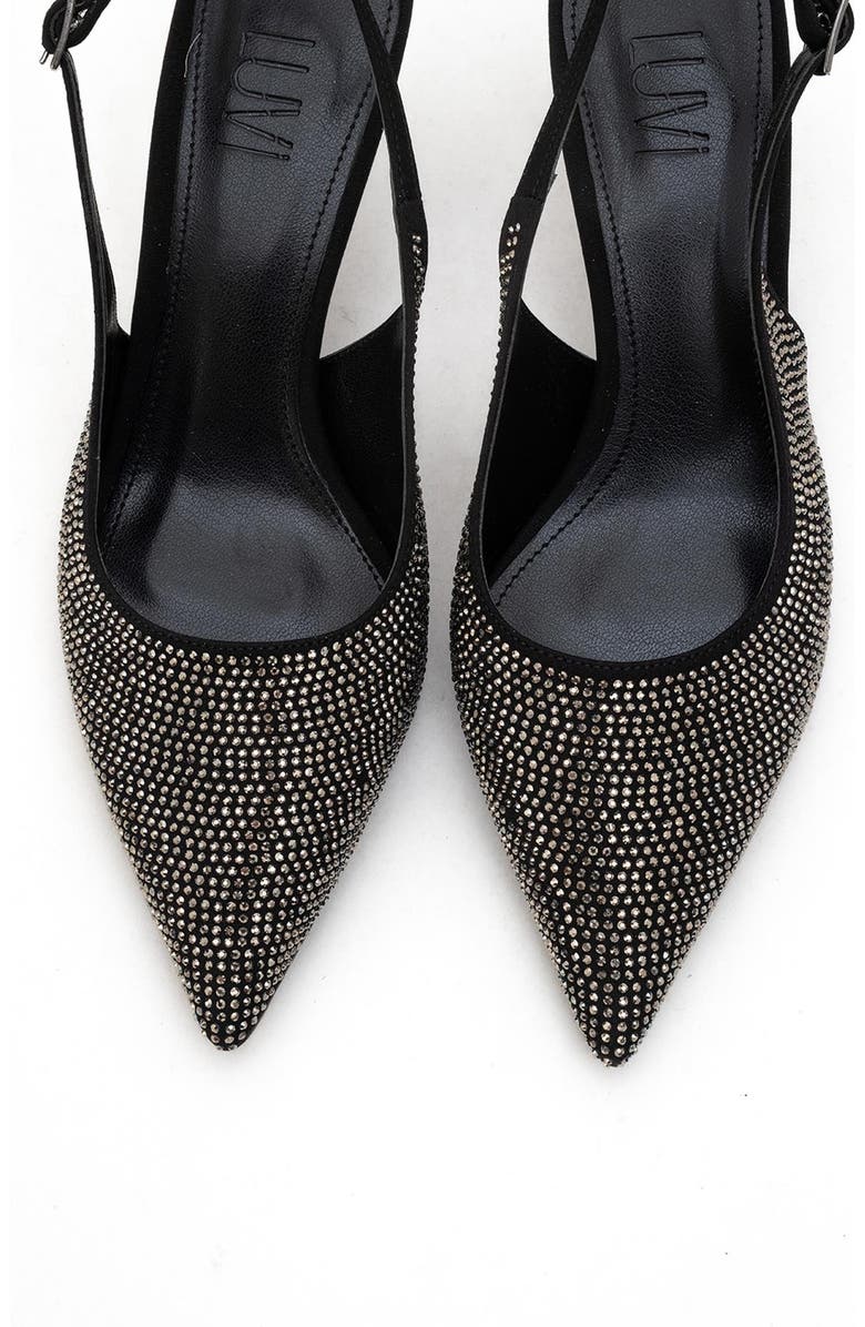 Prologue Shoes Novs Slingback Pointed Toe Pump, Alternate, color, Black