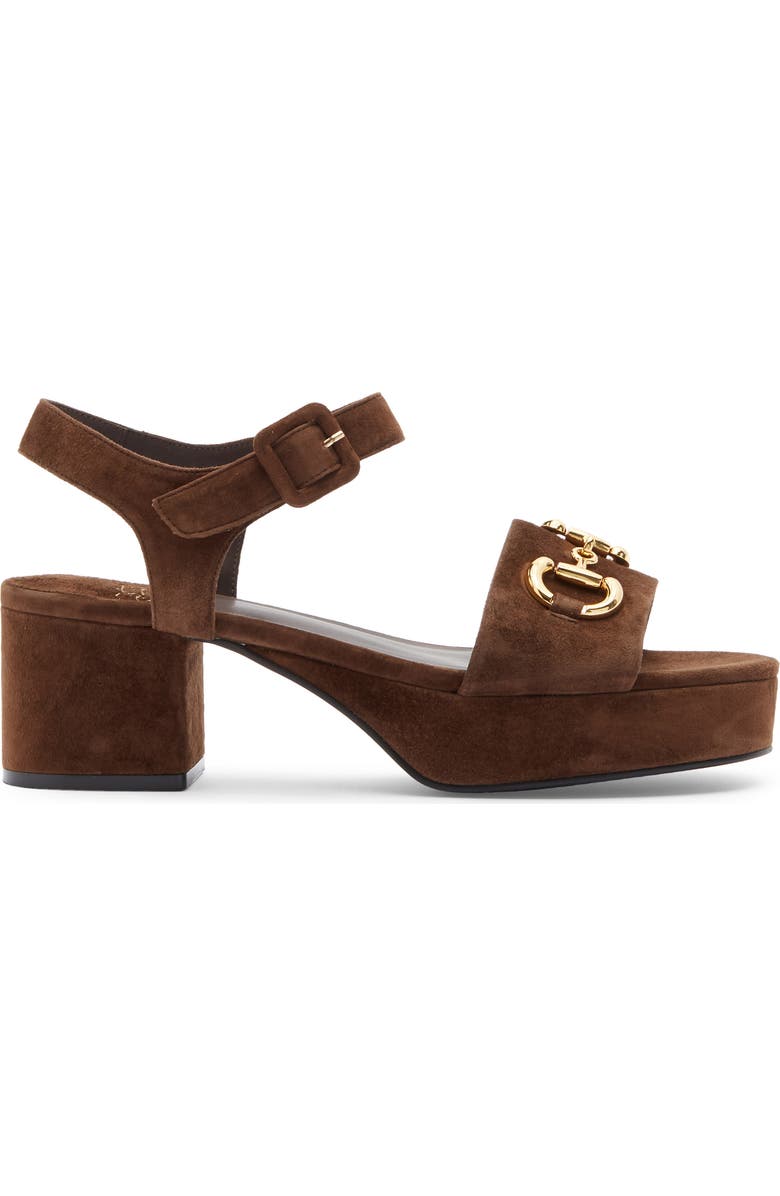 Jeffrey Campbell Timeless 2 Platform Sandal, Alternate, color, Espresso Suede Gold