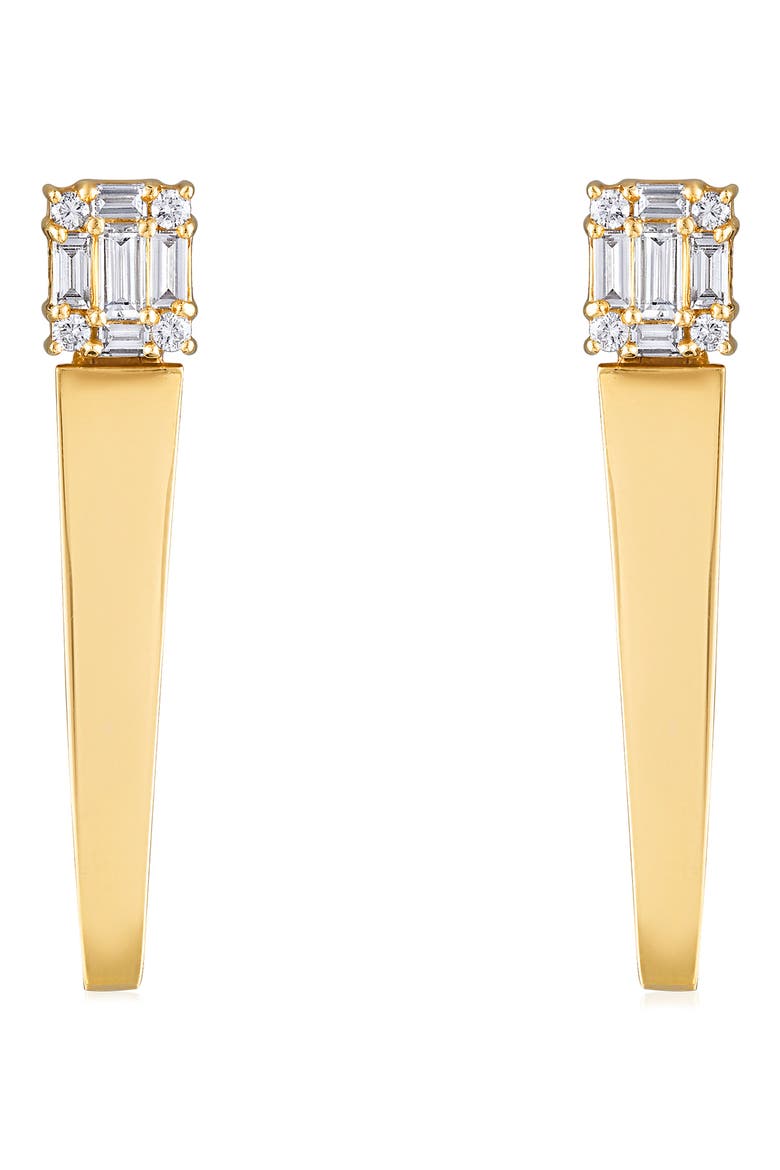 Clarity Diamond Icicle Earrings, Main, color, 18K YELLOW GOLD