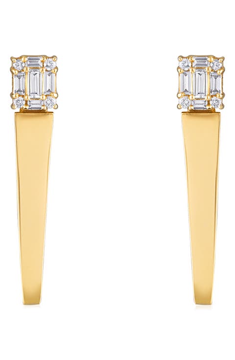 Clarity Diamond Icicle Earrings