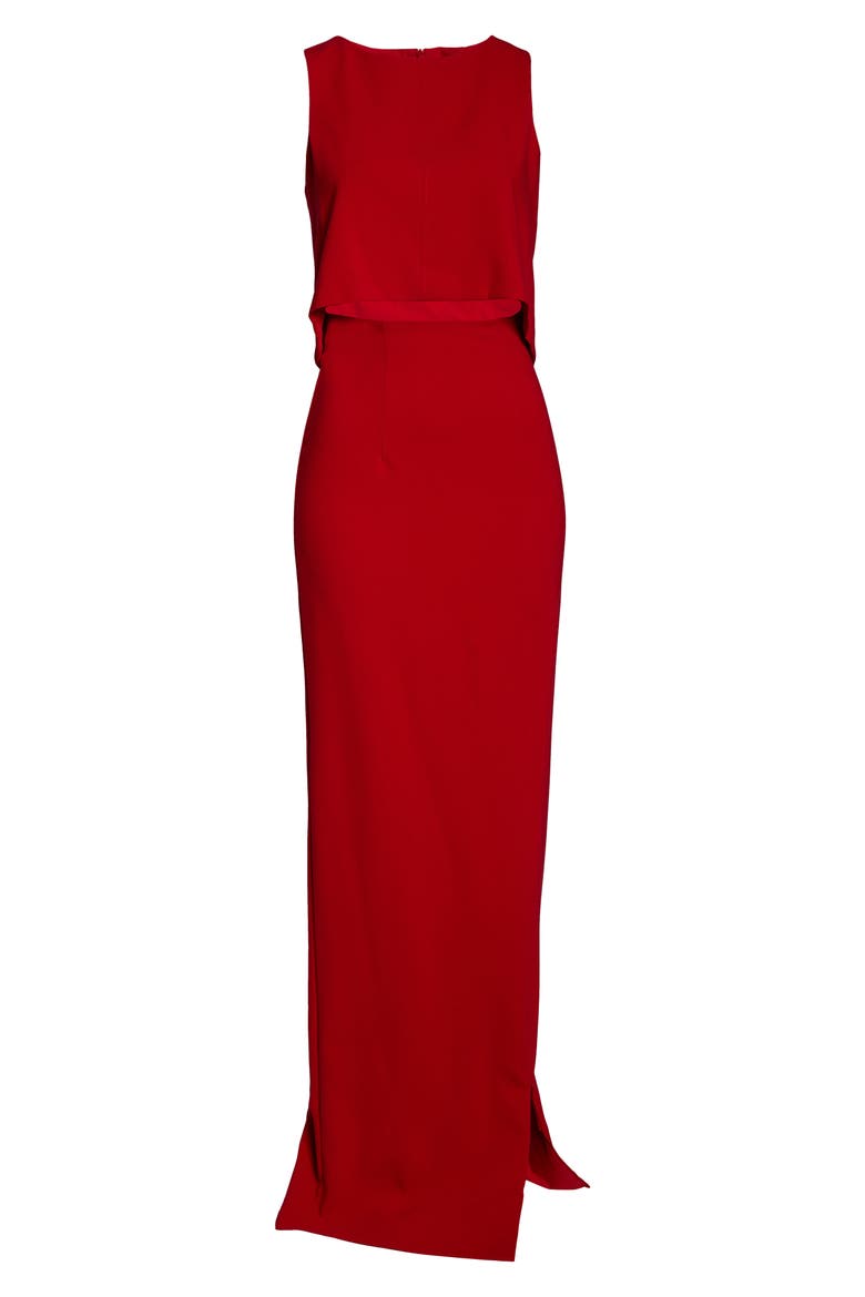 Kacie Two-Piece Sleeveless Maxi Dress, Alternate, color, BONFIRE