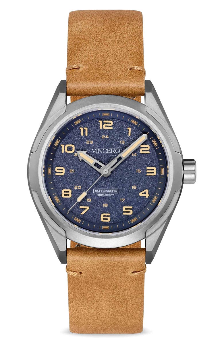 Vincero The Scout Titanium Automatic Strap Watch, 40mm, Alternate, color, Stratosphere