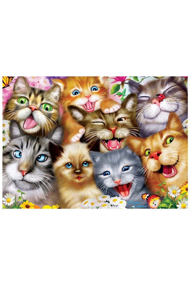 Purrfect Portraits 500 Piece Puzzle, Alternate, color, Multicolor