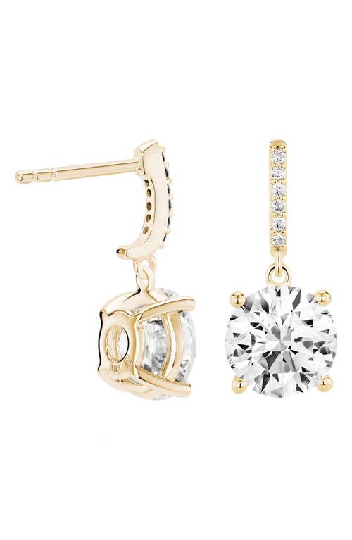 Lightbox 4-carat The Round Brilliant Solitaire Lab Grown Diamond Drop Earrings In Gold