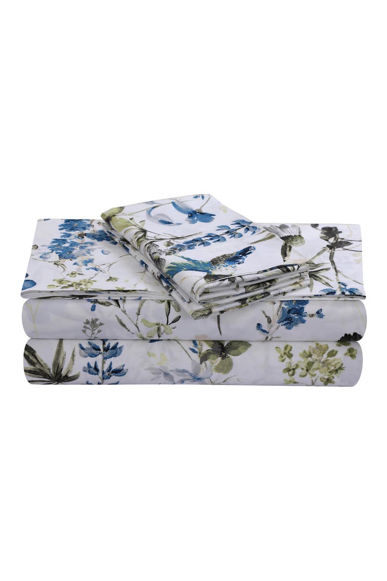 Amalfi 300 Thread Count Sateen Sheet Set, Main, color, BLUE