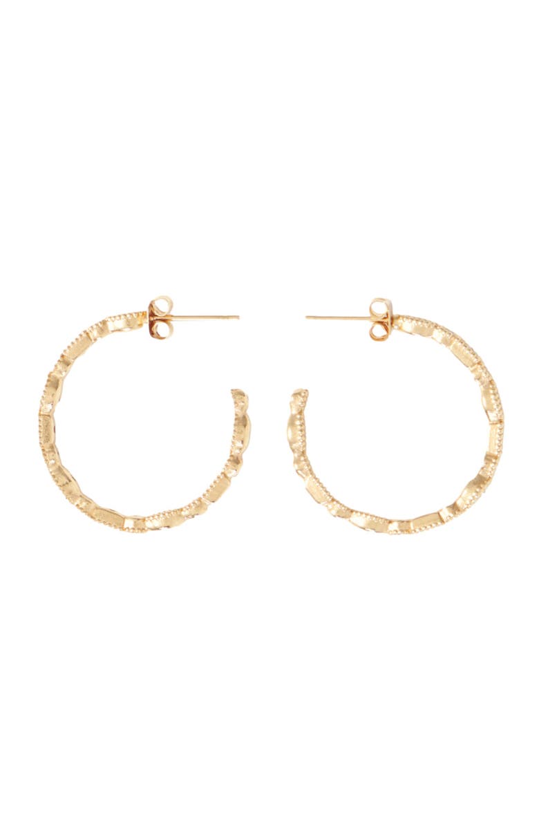 maje Diamanté-embellished large hoop earrings, Main, color, 
