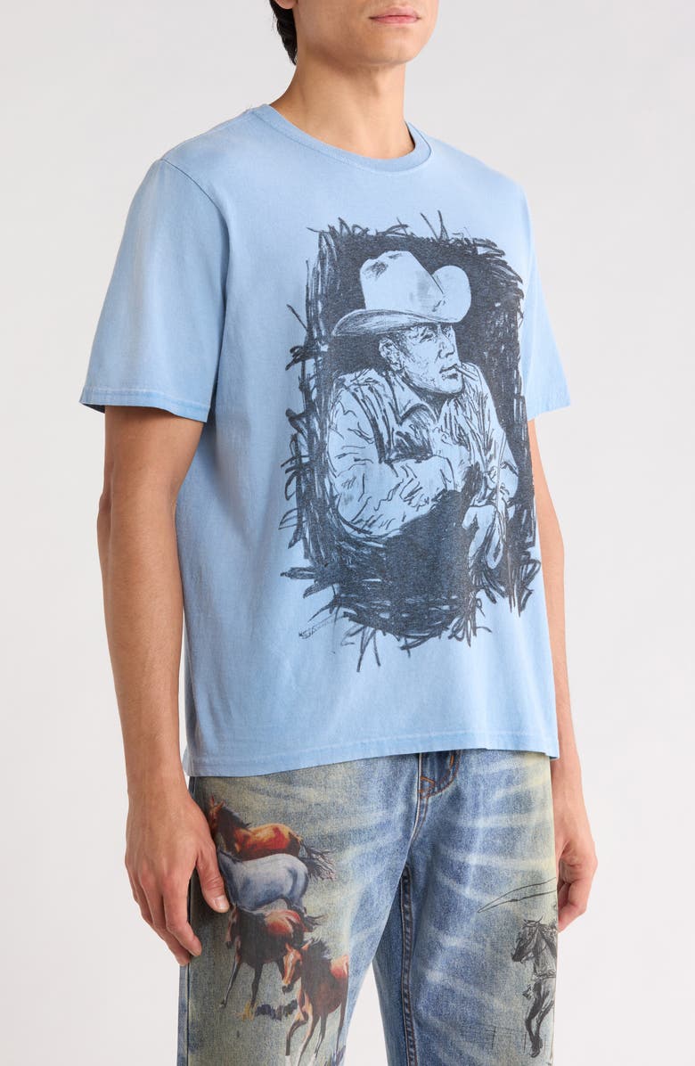 ONE OF THESE DAYS Best in the West Graphic T-Shirt, Alternate, color, Light Blue