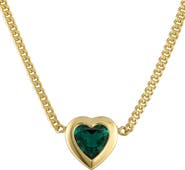 FZN 14K Gold Plated Silver Heart Charm Necklace