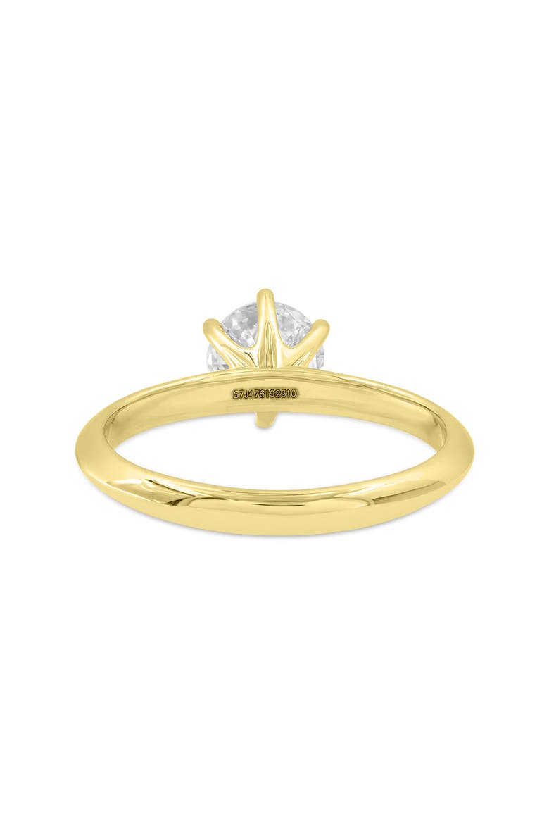 Tesi 14K Yellow Gold Round Shape Lab Grown Diamond Solitaire Ring - 1 Ct, Alternate, color, 14K Yellow Gold