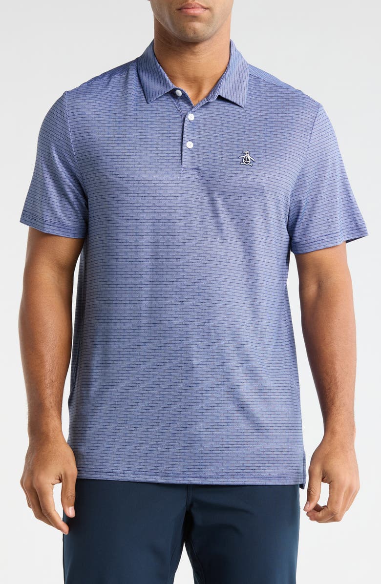 Original Penguin Fine Line Knit Polo, Main, color, Astral Night