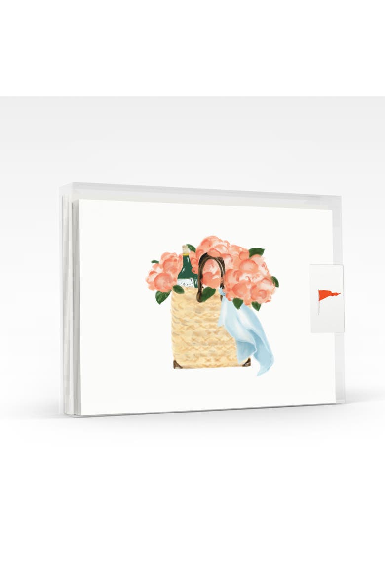 Champagne Peonies Bag Greeting Card Pack Set, Main, color, Multi-Pack