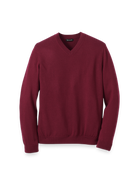 Paul Fredrick Washable Merino Wool V-neck Sweater